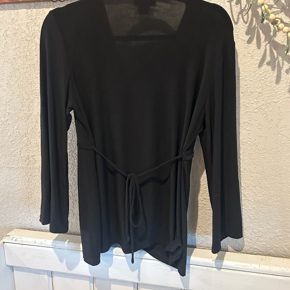 Motherhood Maternity Women's Black Wrap Top - Picture 6 of 7
